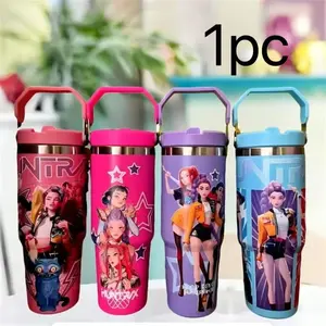 New 30oz Ice King Cup 304 Stainless Steel Handheld Car Cup Leakproof Insulated Tumbler Vacuum Insulated Straw Hunter Women Group Thermos Winter Summer Use with Straw