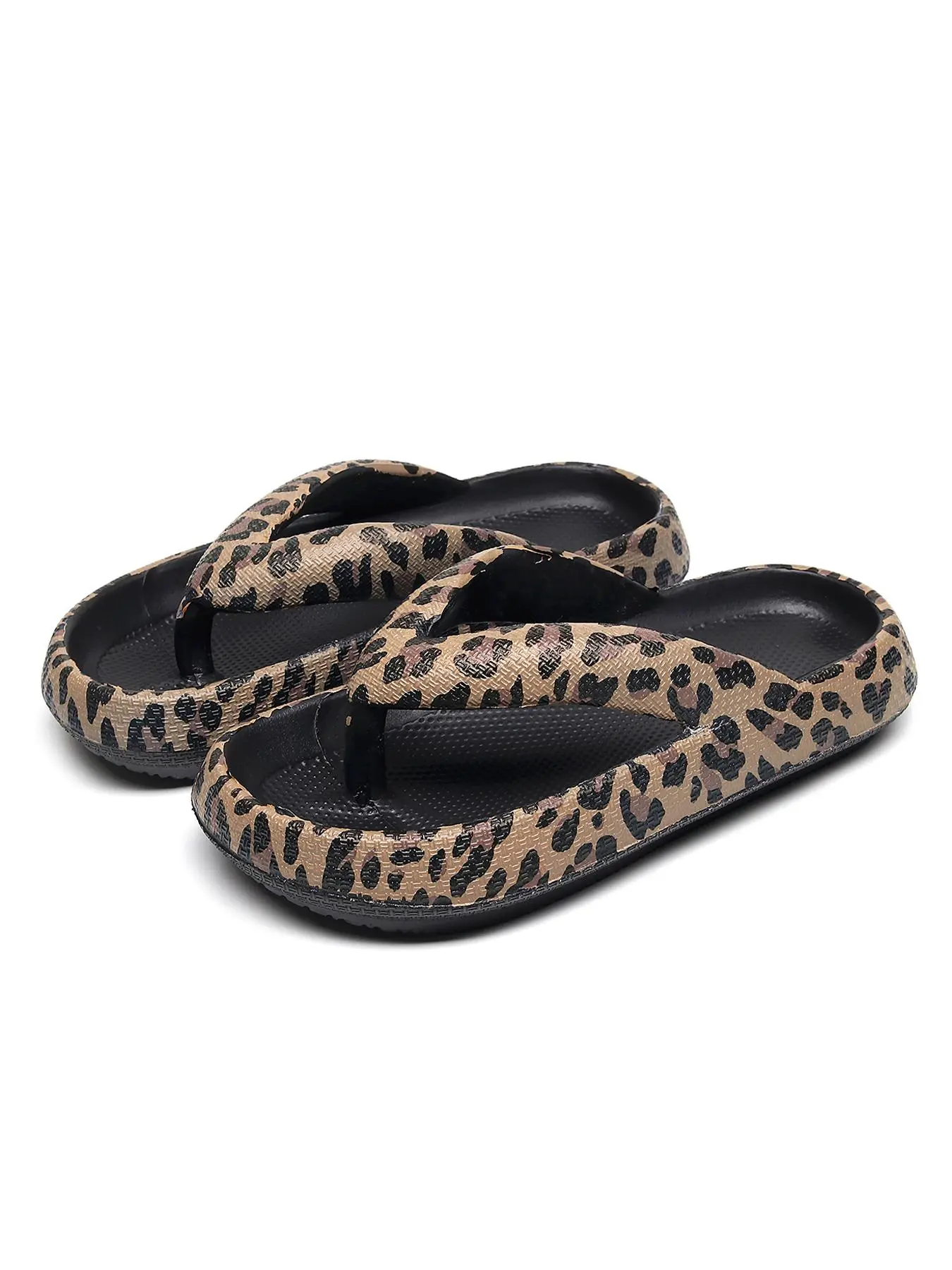 Women's Leopard Print Slides, Casual Comfortable Home Slippers, Non-slip Soft Slippers for Indoor & Outdoor Wear, Summer Beach Slippers, Walking Shoes, Eva Non Slip, Flat Slide Sandals, Summer Style Sandals