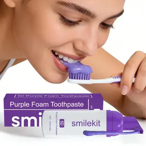 5D Foam Toothpaste Whitening 45ML Foaming Toothpaste Xylitol Toothpaste Deep Cleaning Fresh Breath Mint Flavor Oral Care Oral Hygiene Essentials