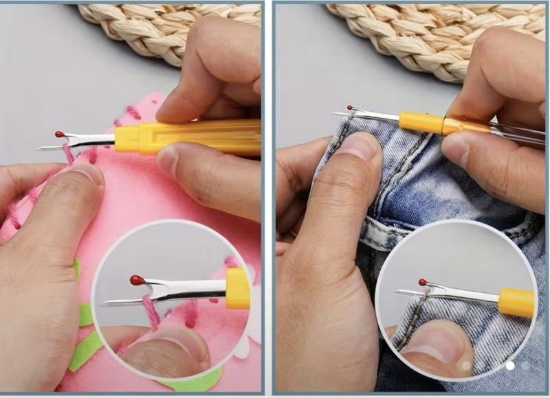 14 pcs Sewing Seam Ripper Kit Set – Thread Remover Tools with Measuring Tape & Needle Threaders (Multi-Color Set)