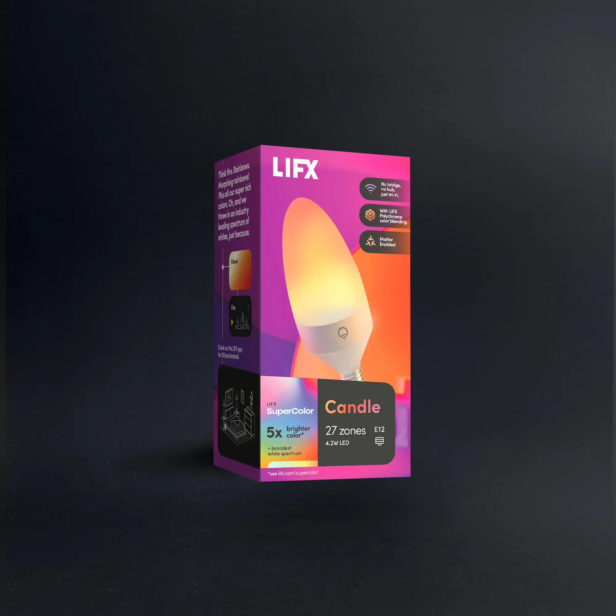LIFX SuperColor Candle E12 Screw - 130 Lumens