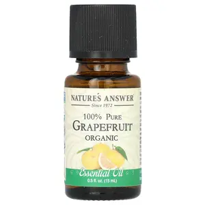 Nature's Answer 100% Pure Organic Essential Oil, Grapefruit, 0.5 fl oz (15 ml)