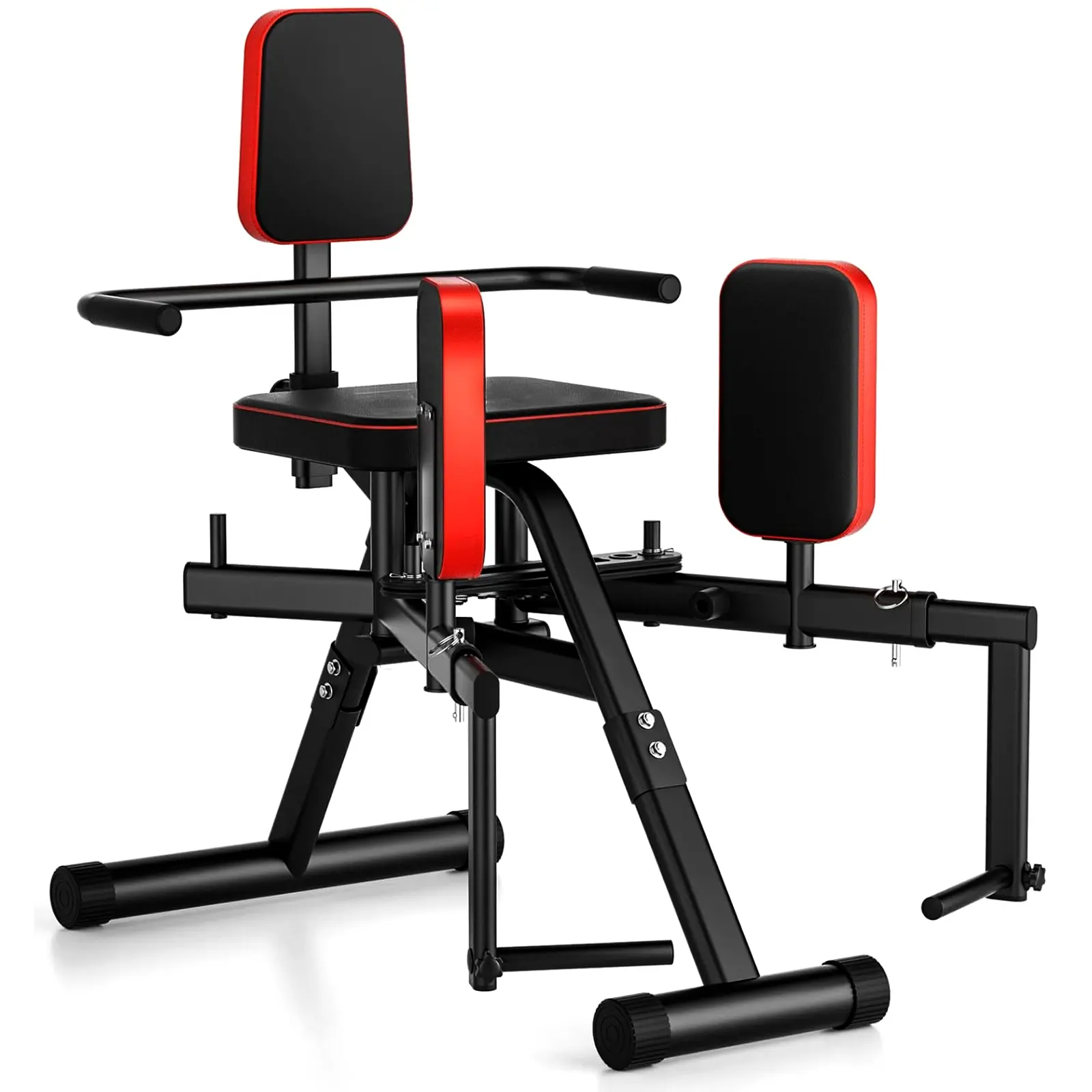 2-in-1 Hip Abductor & Adductor Machine, Adjustable Glute & Thigh Trainer for Home Workout
