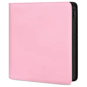 Zipper Ring Binder 12 Pockets, 20 Dual-Sided Pages, Fits 480 Side-Loading Slots, Ideal for Board Games, Collections, Trading Card Games
