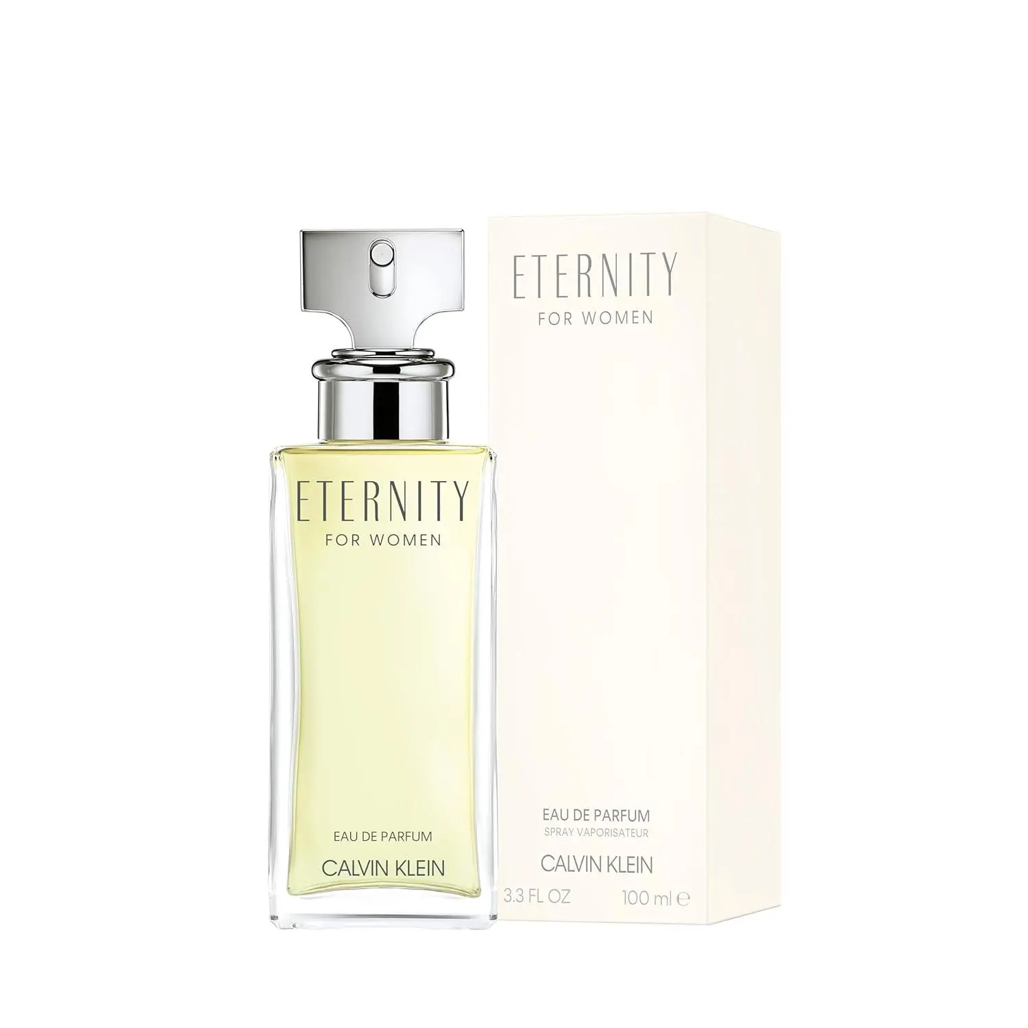 Calvin Klein Eternity Eau de Parfum with Bergamot, White Lily, White Rose, Sandalwood & Amber for Women - Long Lasting Fragrance