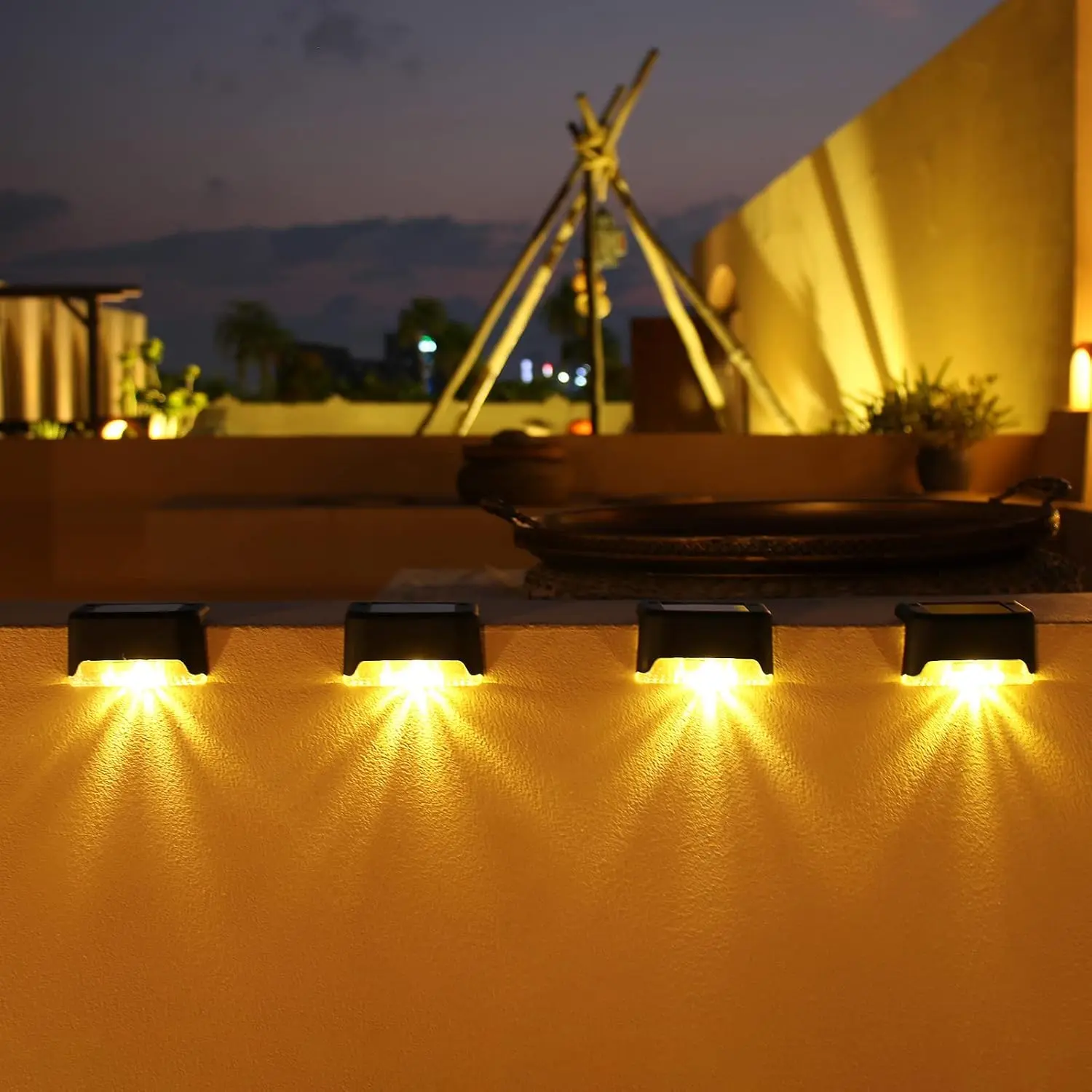 ISUNMEA Outdoor Solar Lights, 20-Pack Waterproof Solar Lights, Suitable for Outdoor Use, Solar Garden Lights, for Landscape Lighting, Ideal for Patios, Paths, Lawns, Driveways, Terraces and Stairs (Warm Light).