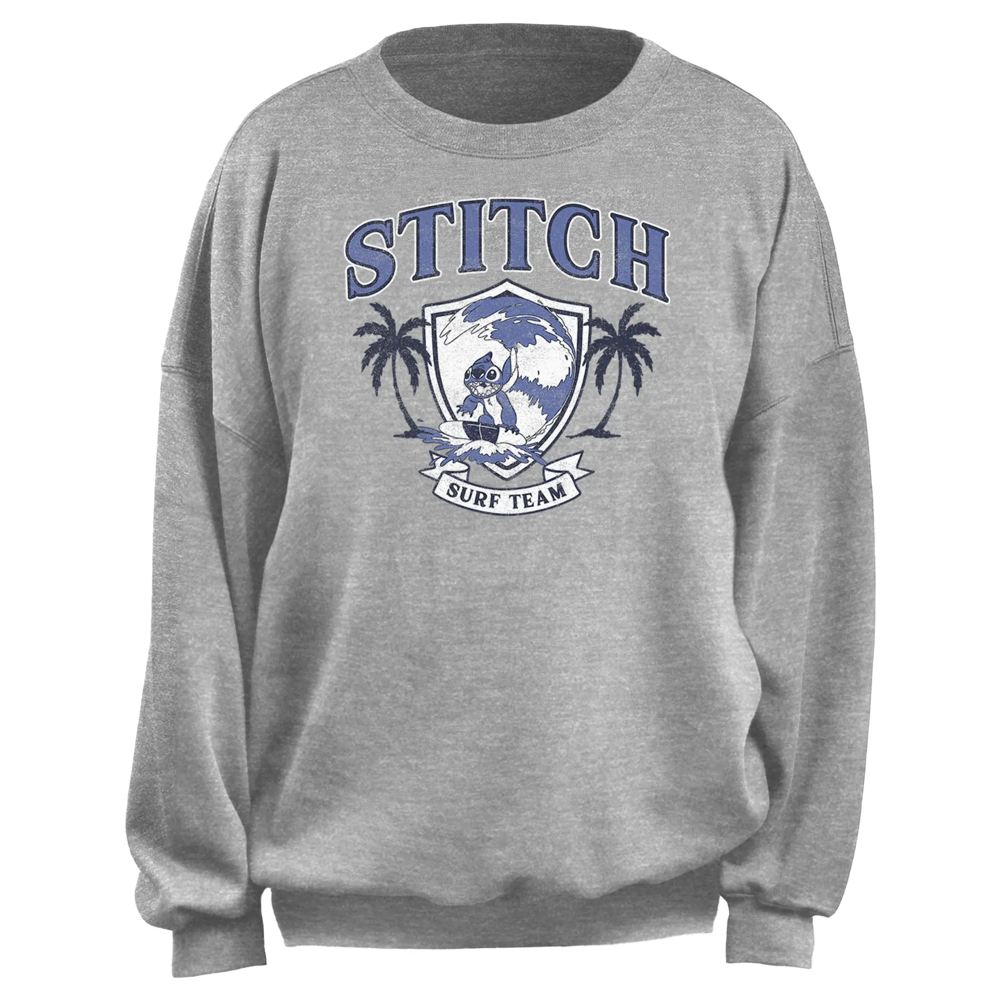 Junior's Lilo & Stitch Surf Team Emblem Sweatshirt