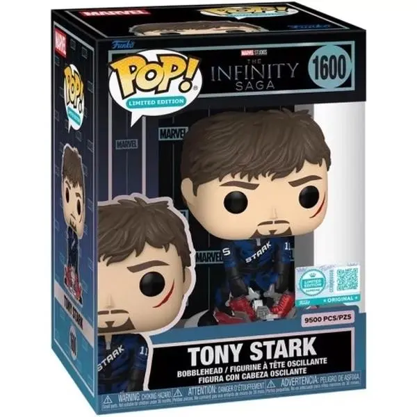 Funko POP! Vinyl Tony Stark Bobblehead Figurine #1600, Limited Edition (LE 9500), The Infinity Saga Collectible Display Piece