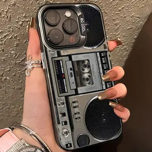 Vintage Cassette Player Style Stylish Vibrant Case For iPhone16, 15 14 13 12 11 Pro Max X XSMAX 8 7 Plus.