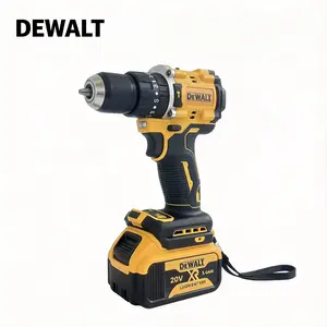 1 DEWALT compact hand drill, suitable for indoor decoration teams and amateur builders, 1.5-13mm 1/2 inch chuck, perfect for deck construction and fixture assembly, universal household set