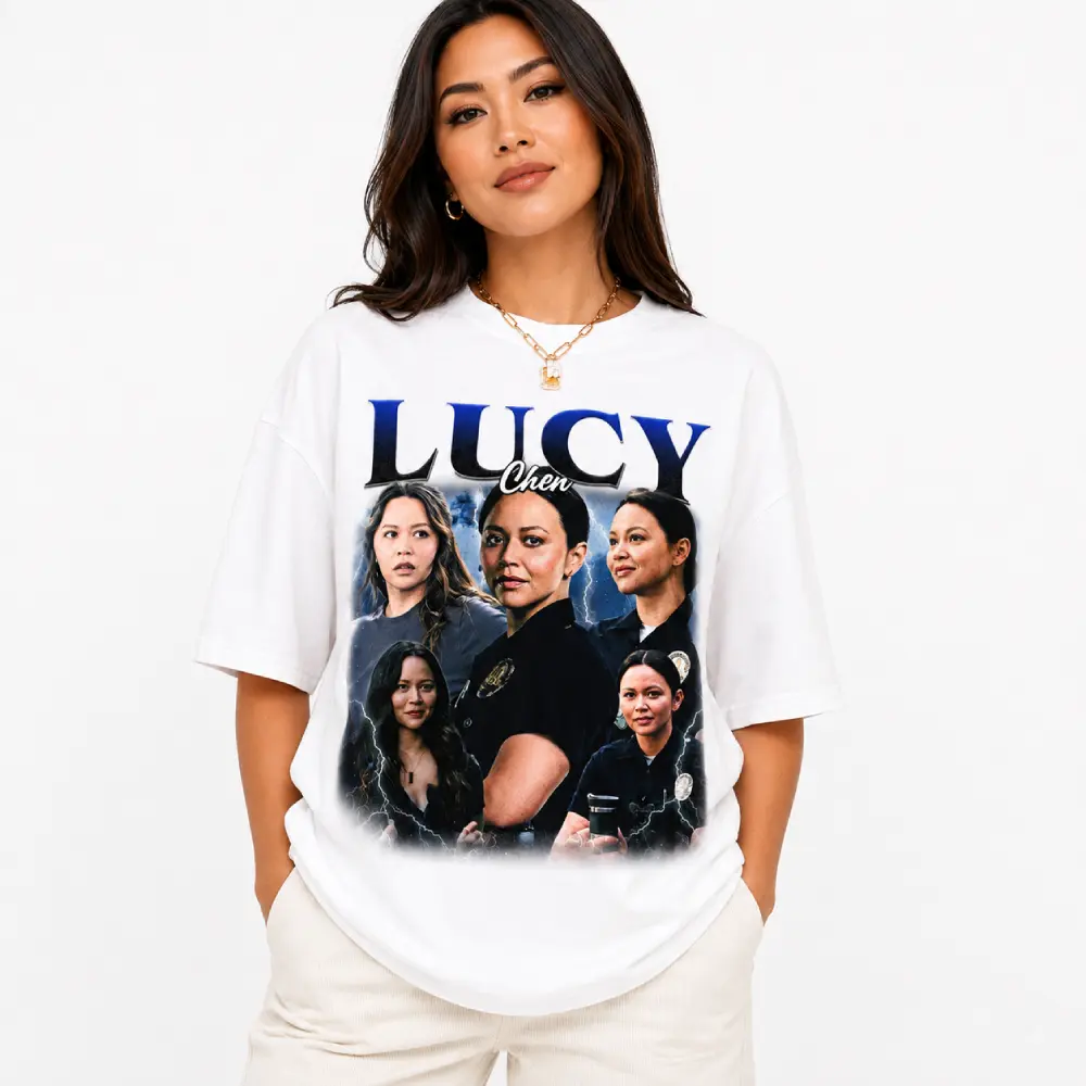 Lucy Chen The Rookie T-Shirt, Vintage TV Show Graphic Tee, Y2K Aesthetic Fan Shirt, Unisex Gift for Fans Casual Cotton Bottom Breathable