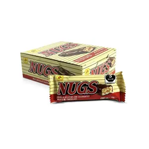 Chocolate Nugs Mexican Milk Chocolate Peanut Bars By De La Rosa 12 Pieces