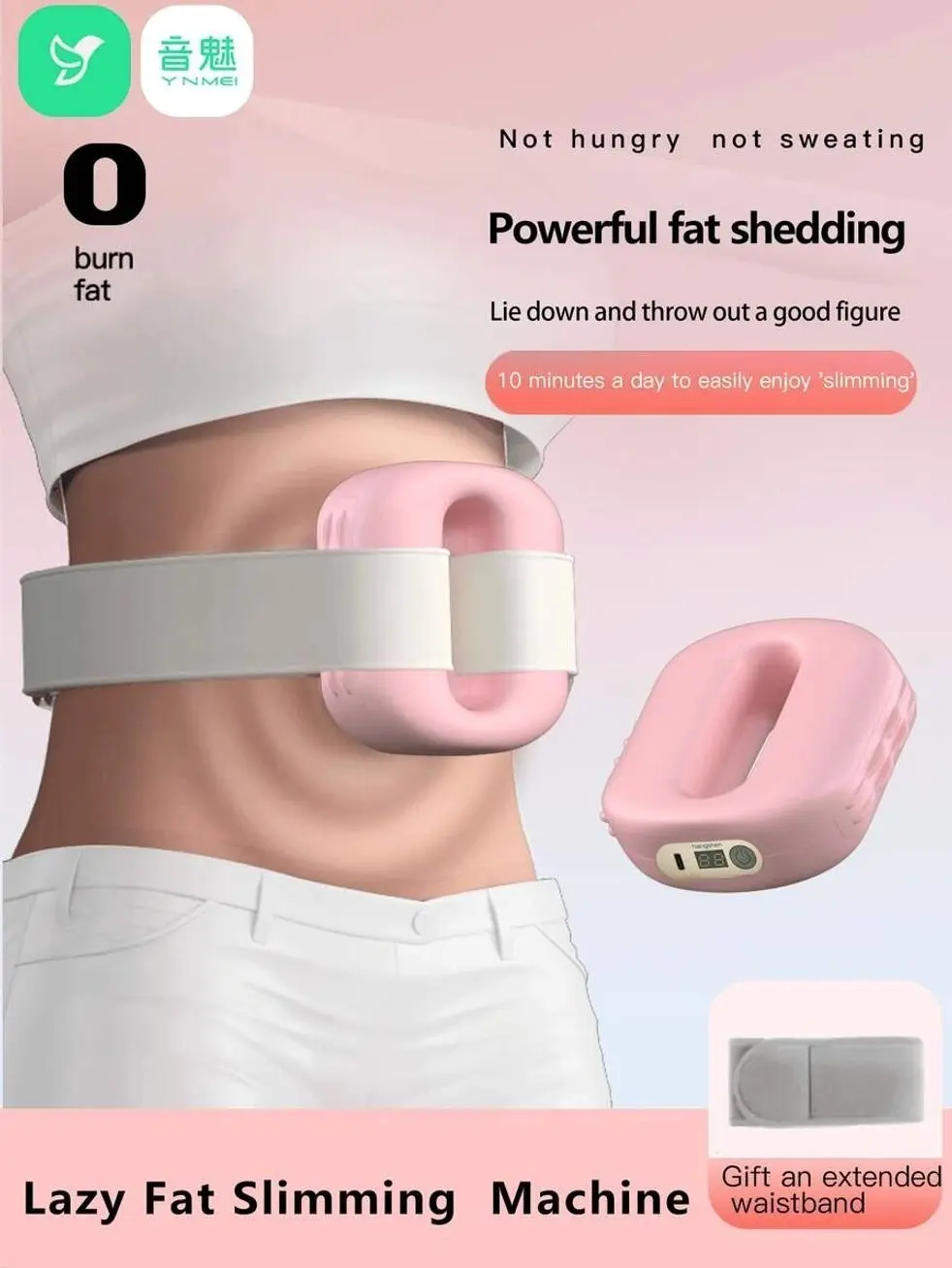 Rechargeable Vibrating Massage Ring for Waist and Abdomen, Portable Body Massage Yoga Ring