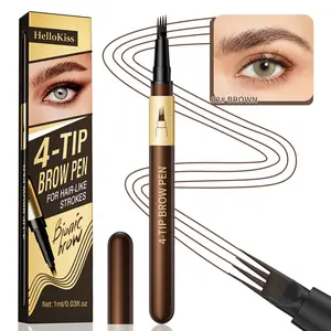 Eyebrow Pencil, 4 Tip Microblade Eyebrow Pen, Smudge-Proof brow pen, waterproof eyebrow pencil, Long-Lasting Natural Eye Brow Pencils for Women