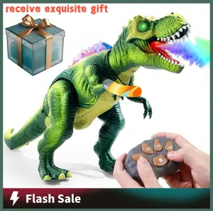 Remote Control T-Rex Dinosaur Toy for Kids RC Dino with Lights, Mist Spray & Realistic Sounds Perfect Gift for Boys dinosaurio para niño
