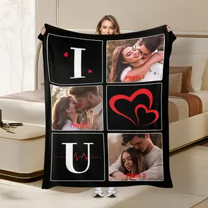 Custom Photo Blanket, Personalized Text Blanket