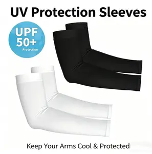 2 Pairs UV Protection Cooling Arm Sleeves for Men & Women UPF 50 Cooling Sports Sleeve Compression Sun Sleeves for Men Women Youth, Tattoo Cover Up Summervibes