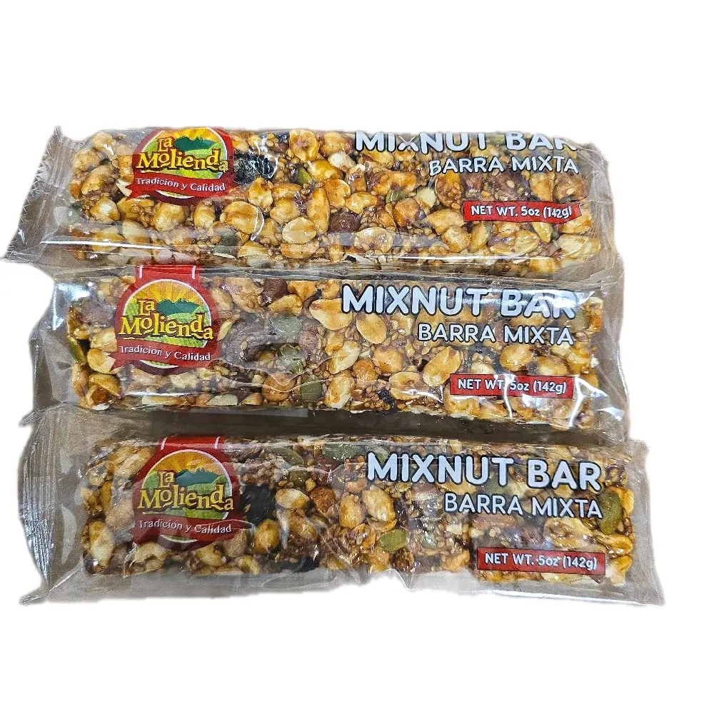La Molienda  Mix Nut Bar britile style peanut candy bar 3 or 6 bars of 100g each 5-oz  each 142g