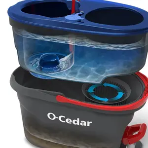 O-Cedar RinseClean Clean Water Spin Mop and Bucket System | Clean with Clean Water | Removes 99% of Bacteria