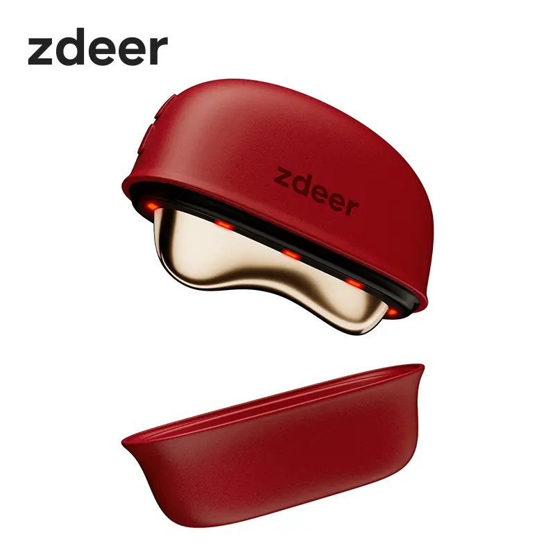 zdeer 5-in-1 Red Light Facial Device GS5 - Lymphatic Drainage Gua Sha Facial Care Tool, Heated Facial Sculpting Tool for Jawline Lifting, Anti-Aging & Puffiness Relief - Professional Spa At-Home Skincare Device#tiktokshopsummersale