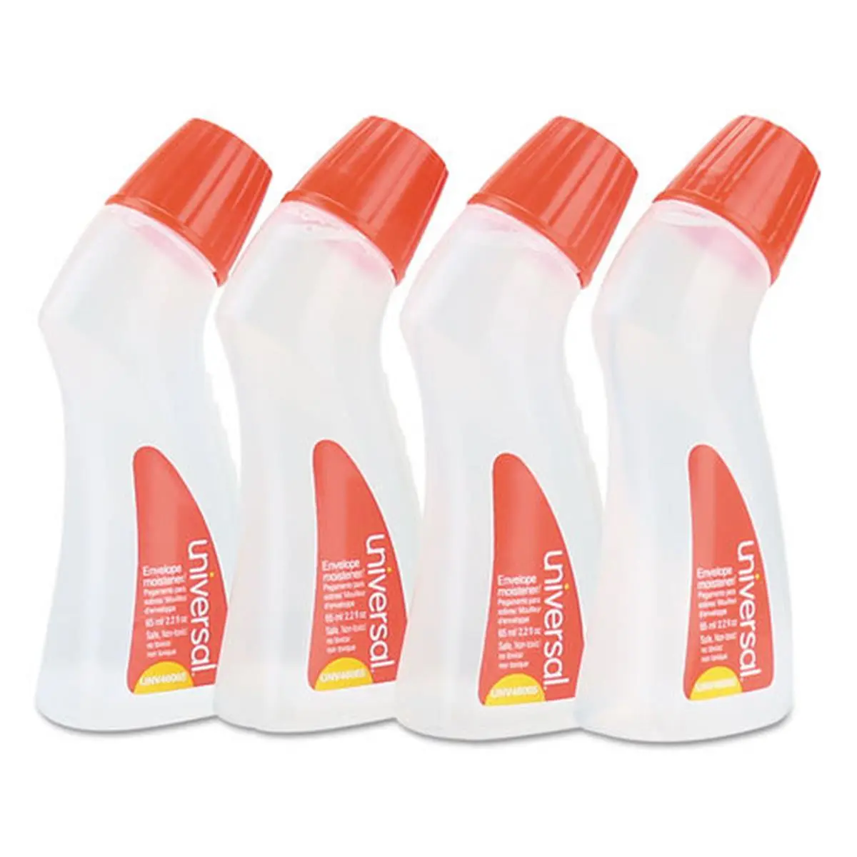 212 MAIN Universal 2.2 oz Bottle Envelope Moistener with Adhesive, Clear, Dries Fast, Water-Soluble, Seals Envelopes, Arts and Crafts Paper-Based Items - Pack of 4