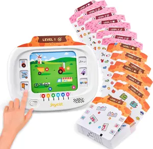 JoyCat Kids Learning Tablet, 160 Pages Flash Cards-Judgement, Matching, Ordering- Interactive Logic Training, STEM Montessori Educational Toy, Gifts for Kids 3-8