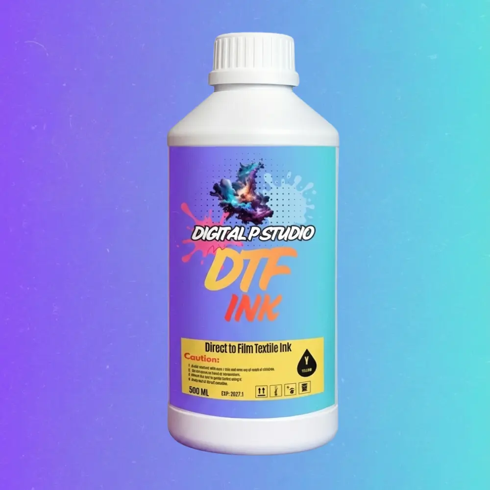 Vibrant Resin-Based 500ml Premium DTF Ink Bottles for Heat Transfer Printing - Direct to Film, Smooth Flow, Compatible with Epson ET-8550, L1800, 60cm Wide-Format DTF Printers