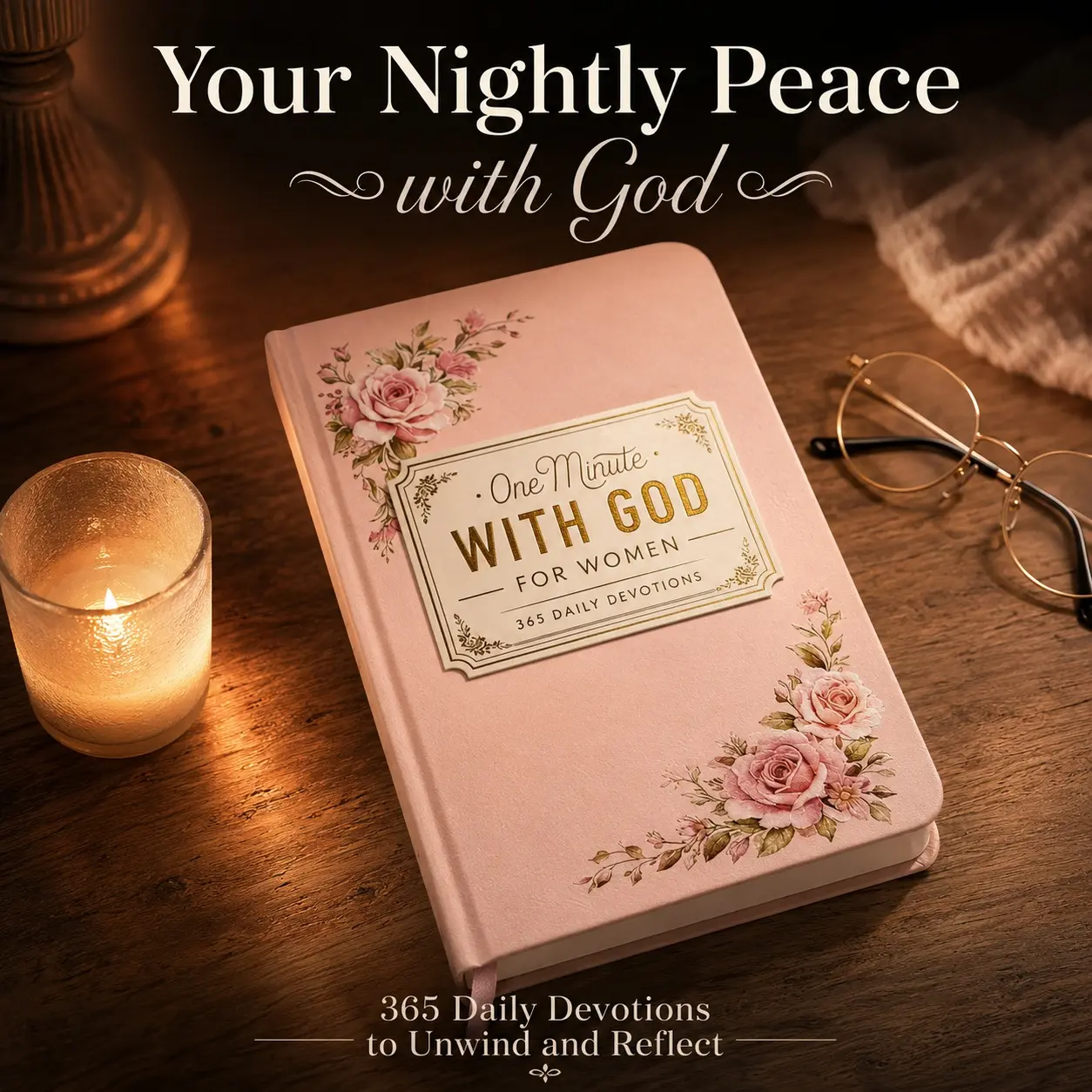 Women's 365-Day Devotional Journal - 1 Minute with God Portable Daily Reflection Notebook, Self-Improvement Office Stationery, Ideal Gift for Christmas-Mother's Day Holidays Birthdays New Year