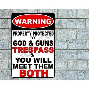 Aluminum Security Sign 8X12 Inches Durable Metal Warning Plaque for Outdoor Indoor Home Decor Wall House