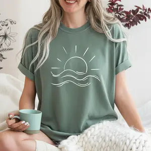 Comfort Colors Sun T-shirt, Sunshine Tee Shirt, Summer Shirt, Beach Shirts, Summer Positive Vibes Shirt, Gift For Her, Shirts For Women