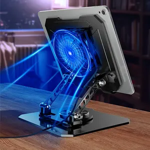 [Cooling Tablet Stand] Foldable Swivel Cooling Tablet Stand - With Radiator For Watching Dramas/Office/Entertainment