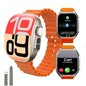 2025 W&O Smart Watch with AI & AI Control Upgrade Your Tech with Fashion Touch Screen SmartWatch Answer Make Calls Message Reminder 100+ Sports Modes Fast Charger Type-C Cable Adapter DIY Dials Wearable for iPhone Android