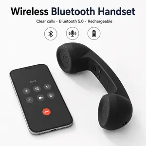 Wireless Retro Bluetooth Phone for Laptops and Cellphones Pop Phone Retro Handset Wireless Retro Telephone Handset Receivers