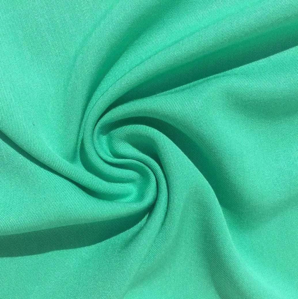 60" Turquoise Teal Green 100% Lyocell Tencel Gabardine Twill Eco Friendly Apparel Medium Weight Woven Fabric By The Yard