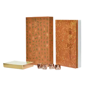 Green Glyphs Runes Runic Divination Nordic Divination Set with 33 Cards, 65 Page Guidebook, and Runic Dice for Insight and Discovery