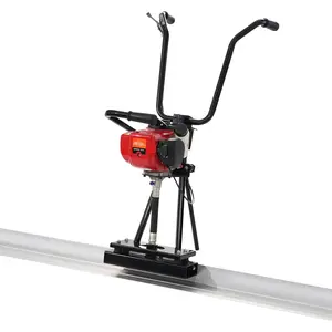 Gas-Powered Concrete Screed Tool Set, 6-Foot Aluminum Straight Edge Bar With Height Adjustable Handles, 4-Stroke Vibrating Finishing Motor, High-Efficiency Cement Finishing Equipment, 6500 RPM For Professional Concrete Slab Work