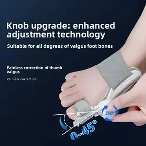 Hallux valgus orthopedic toe corrector with multi-angle knob, adjustable toe separator for men and women, toe corrector