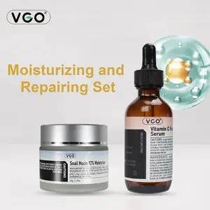 VGO Skincare Set - Vitamin C Serum, 92% Snail Mucin Moisturizer, Nicotinamide Serum, Gentle Acne Care, Daily Skin Repair, Moisture Boost, Hyperpigmentation Treatment, Anti-Aging, Glow Up for All Skin Types (Single Item)