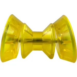 3 Inch 4 Inch Boat Trailer Roller Assembly Bow Stop Bell Roller with 1/2 Inch Shaft PVC Material Amber Color Outboard Motor Steering boat accessories Vehicle