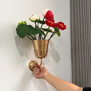 Handmade opal wall-mounted containers, vintage brass wall-mounted vases, and multi-functional hanging storage shelves, suitable for kitchen and bathroom entrances, email organization, and spring and summer decoration