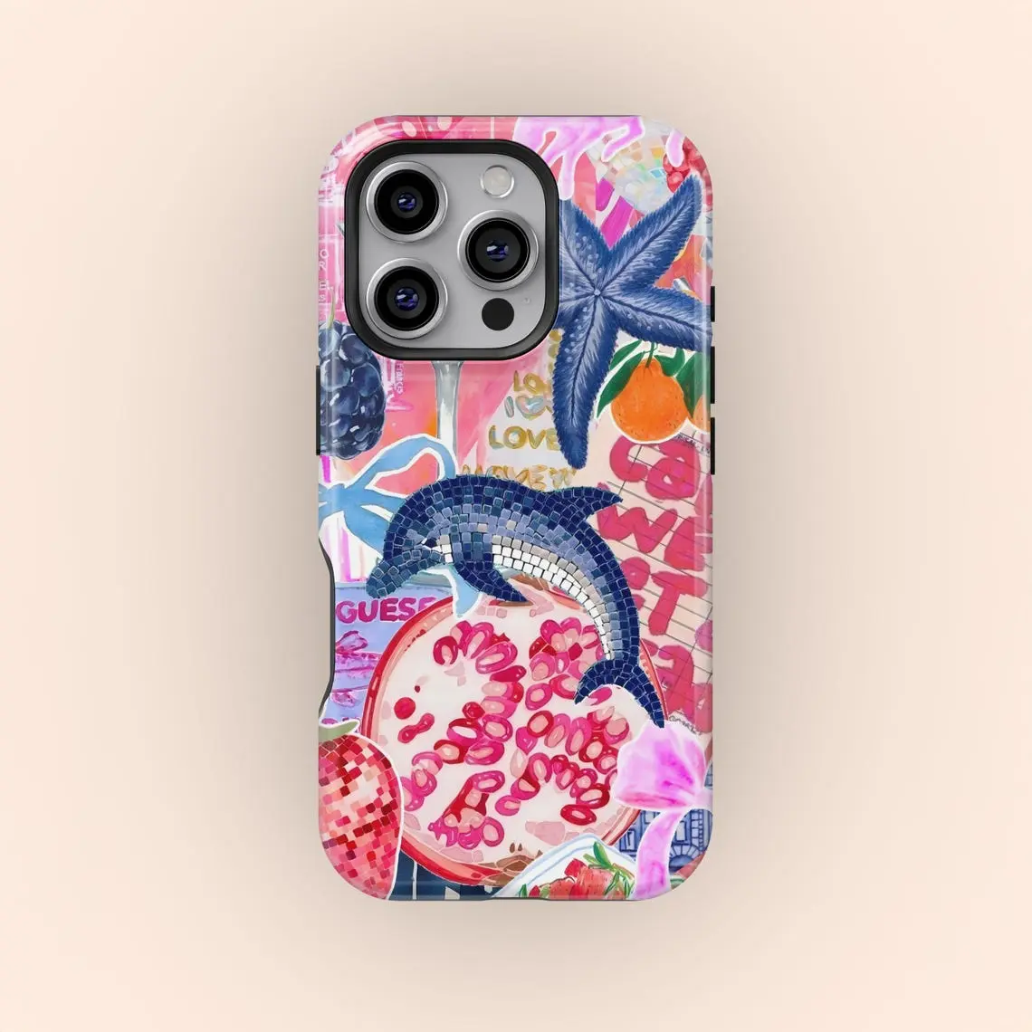 Summer beach and ocean-themed phone case, cute coastal style phone case, sturdy and durable 2-in-1 protective case, compatible with iPhone 17/16/15/14/13/12/11 Pro Max/Plus/Pro, Samsung Galaxy S25/S24/S23 Ultra.,back to school,back to school haul