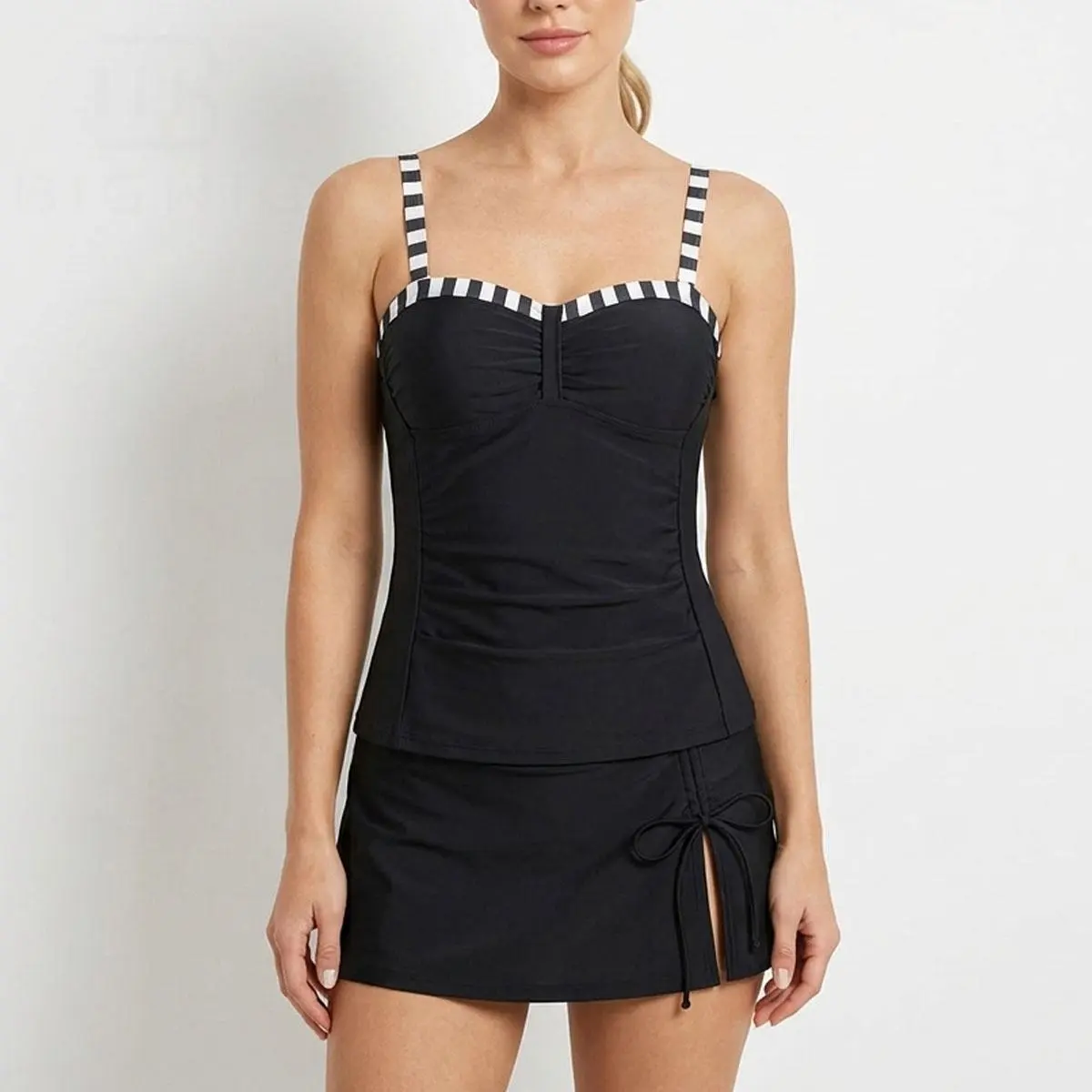 Women's Underwire Tankini Swimsuits with Skirt Two Piece Bathing Suits, Tummy Control Modest Ruched Swimwear to Hide Insecurities & Slap Hard at the Beach Summervibes Swimmingsuits, Underwire Tankini Tops, Tankini Bottoms Set tiktokshopspringglowup,summer