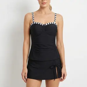 Women's Underwire Tankini Swimsuits with Skirt Two Piece Bathing Suits, Tummy Control Modest Ruched Swimwear to Hide Insecurities & Slap Hard at the Beach Summervibes Swimmingsuits, Underwire Tankini Tops, Tankini Bottoms Set tiktokshopspringglowup,summer