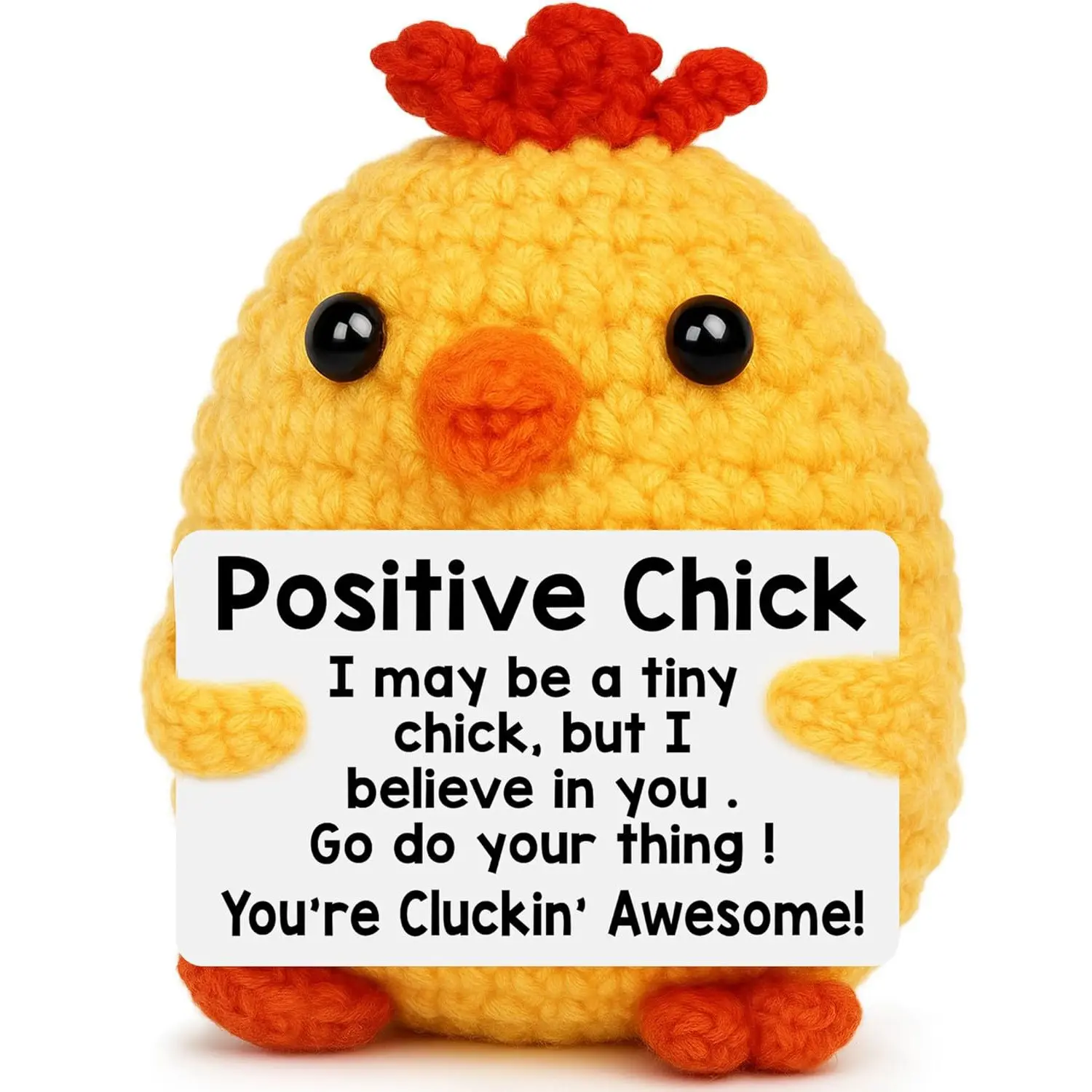 Mini Chicken Soft Stuffed Birthday Gift for Women, Sisters, Daughters, Mother's Day Decoration, Graduation Gift, Inspirational Handmade Craft, Stuffed Animal Gift, Soft Cuddly Gift