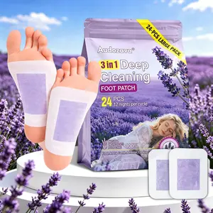 Natural Detox Foot Pads (24 Pcs / 12 Pairs) - Deep Cleansing Ginger, Bamboo & Lavender Patches for Toxin Removal, Stress Relief & Better Sleep | Father's Day Gift, Summer Vibes