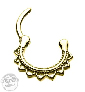16G Amour Gold PVD Septum Clicker