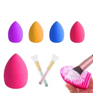 Makeup Brush Set Face Mask Brushes and Sponge Silicone Applicator