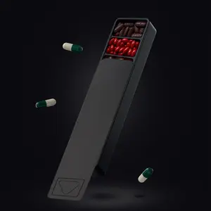 Push-Pull 7-Day Pill Box Aluminum Alloy Weekly Medicine Storage Container, Sealed Independent Large Compartments, Durable Healthcare Medication Organizer