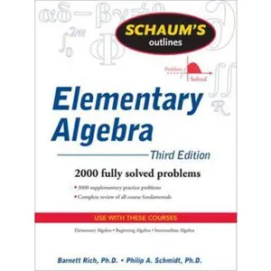 USED-Schaum's Outline of Elementary Algebra, 3ed by Rich, Barnett (Paperback)