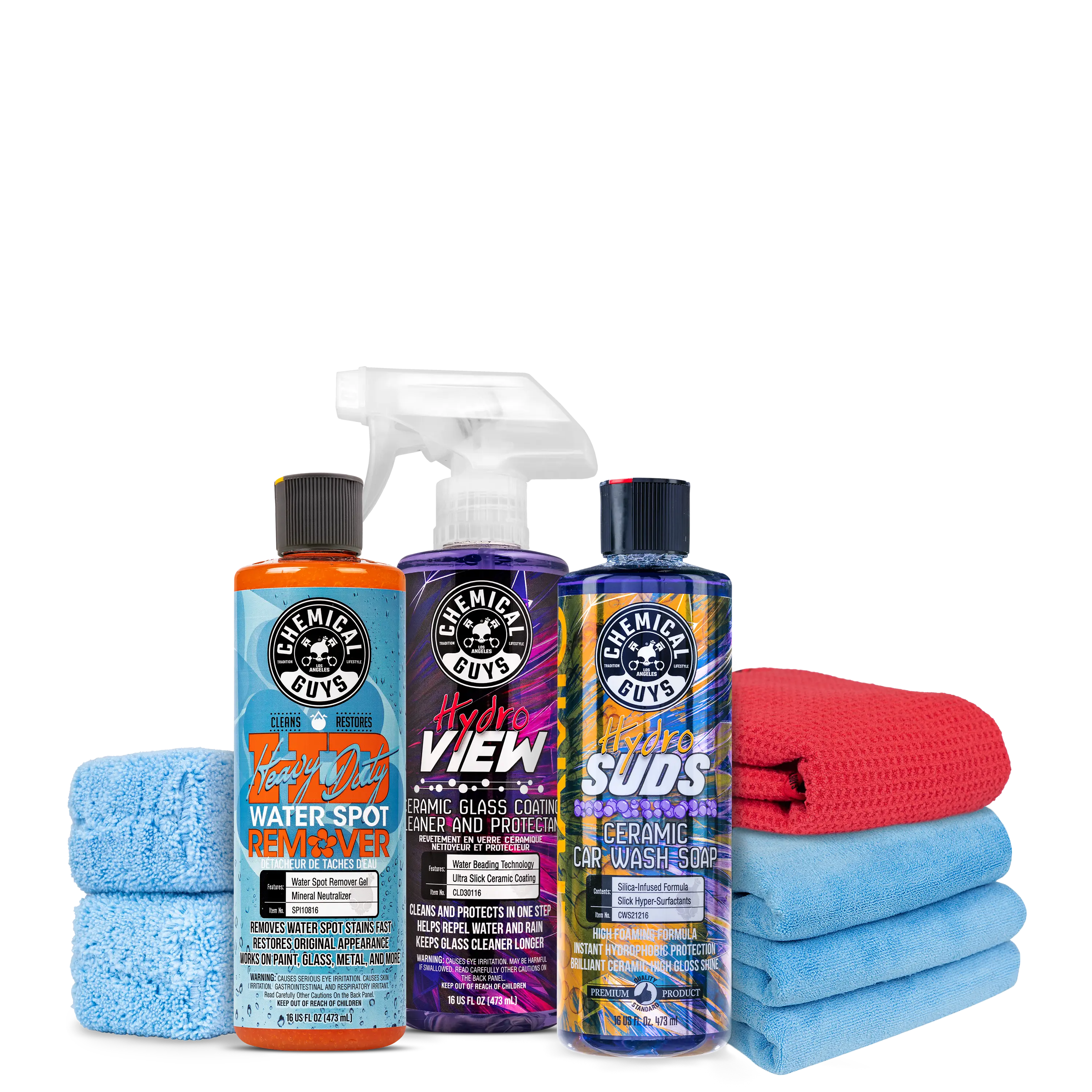 Chemical Guys All-In-1 April Showers Rain Prep Ceramic Wash Kit for Car Owners, Detailing Must-Haves Bundle with Windshield & Glass Water Repellent, Glass Cleaner, Water Spot Remover, Microfiber Towel, Ceramic Coating